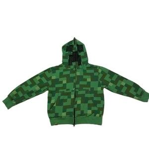 Minecraft Boys XS  Green Hoodie